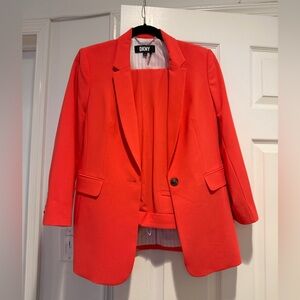 DKNY Women's Vibrant Coral Blazer